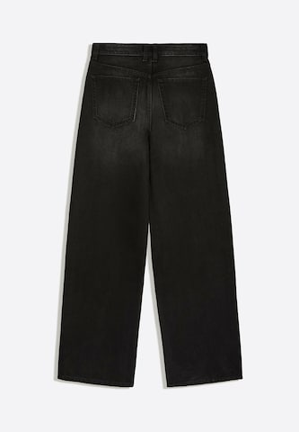 Wide leg Jeans di Bershka in nero