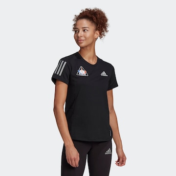 ADIDAS SPORTSWEAR Functioneel shirt 'Run It Space Race' in Zwart: voorkant