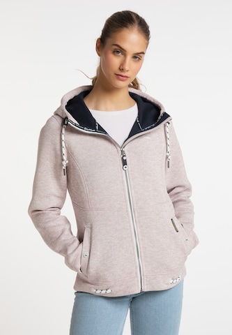 Schmuddelwedda Fleece jas in Roze: voorkant