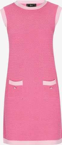 Robes en maille 'Festive' faina en rose : devant