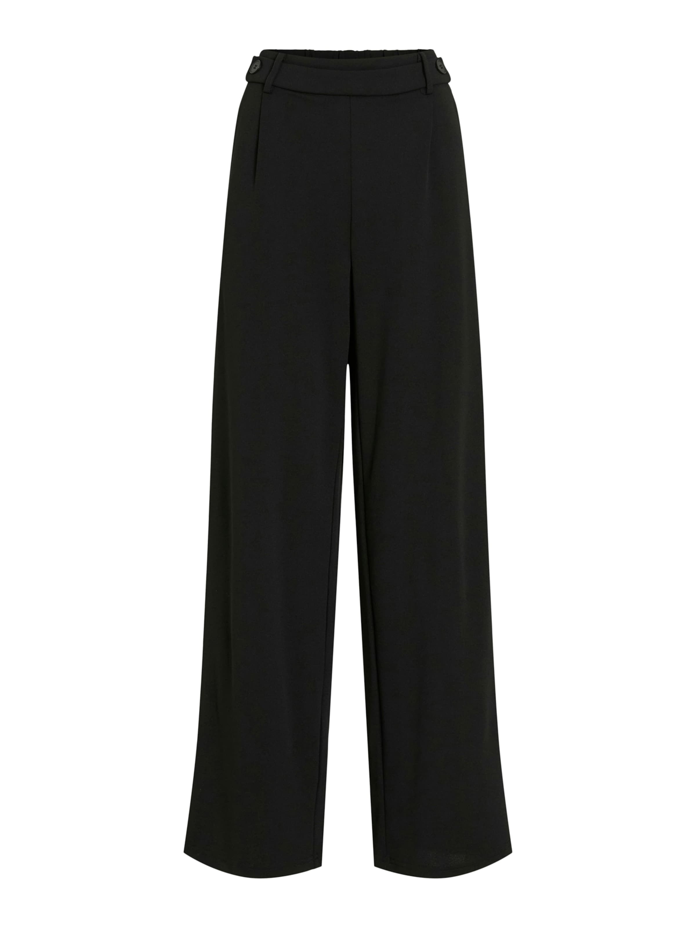 VILA - Pierna ancha Pantalón plisado en negro: frente