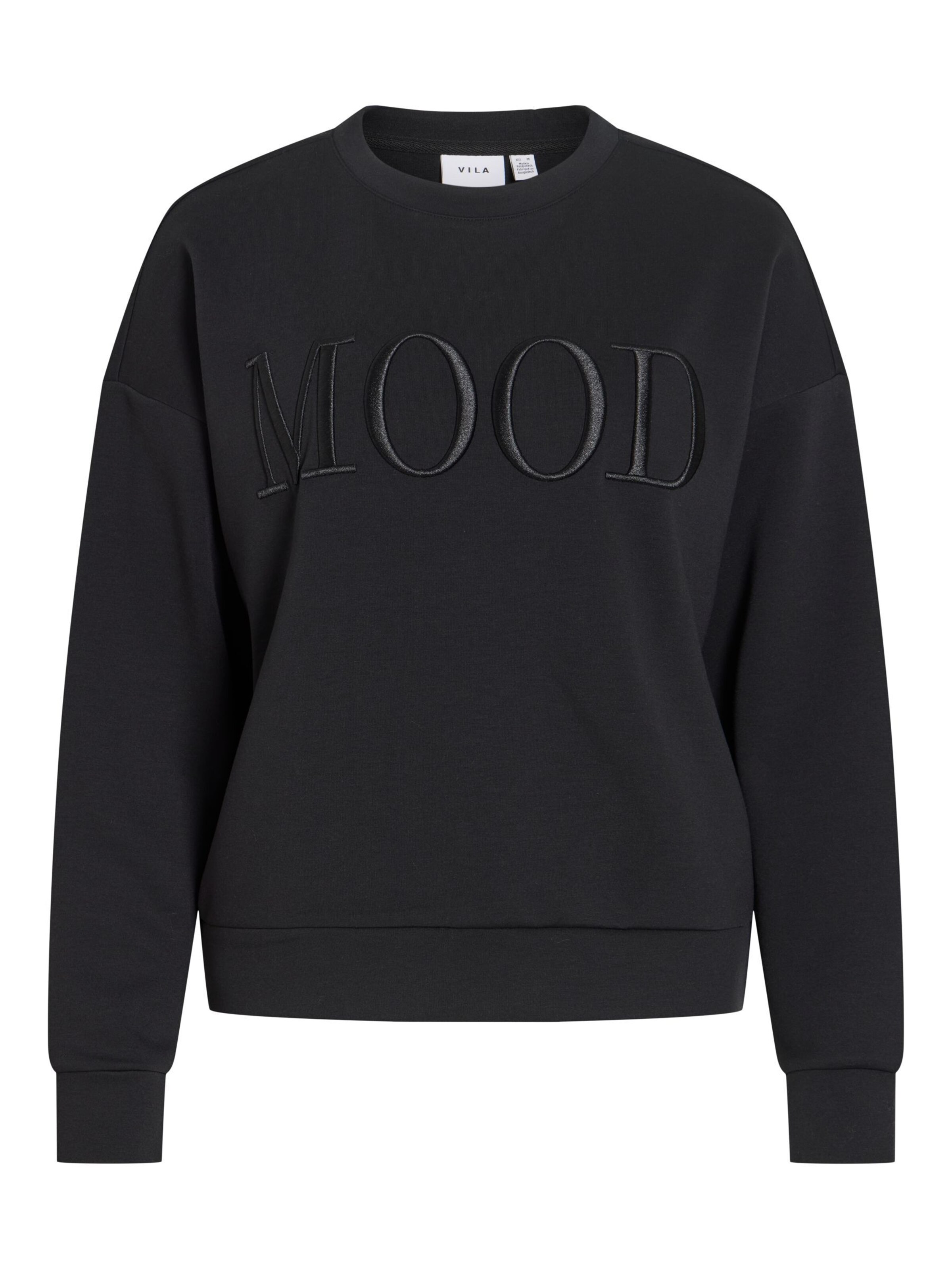 VILA - Sudadera 'VIReflect Mood' en negro: frente