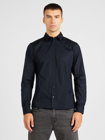 Coupe regular Chemise BLEND en noir : devant