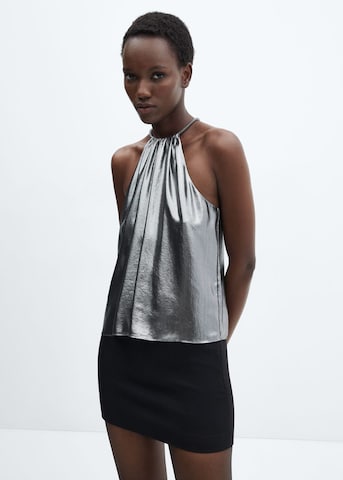 MANGO Blouse in Silver: front