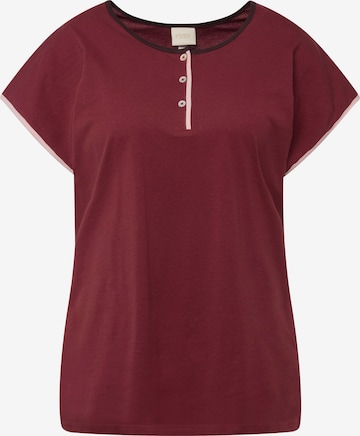 Ulla Popken Pajama Shirt in Red: front