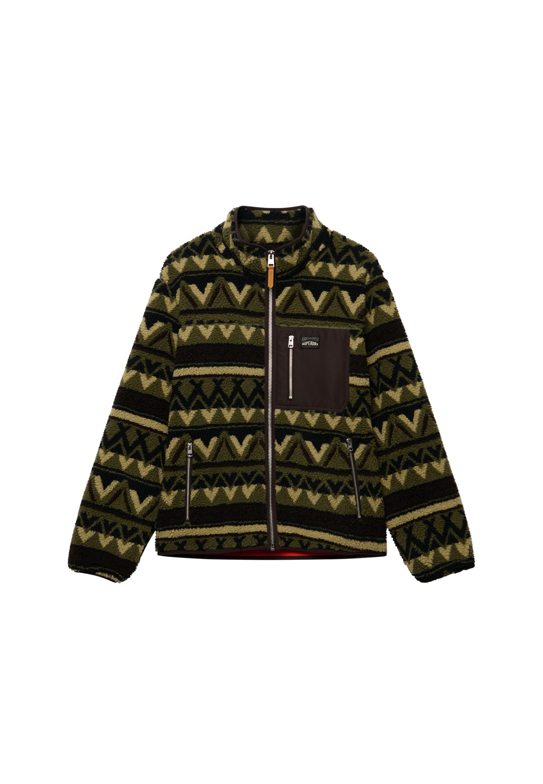 Superdry & Co Fleecejacke in Grün: Vorderseite