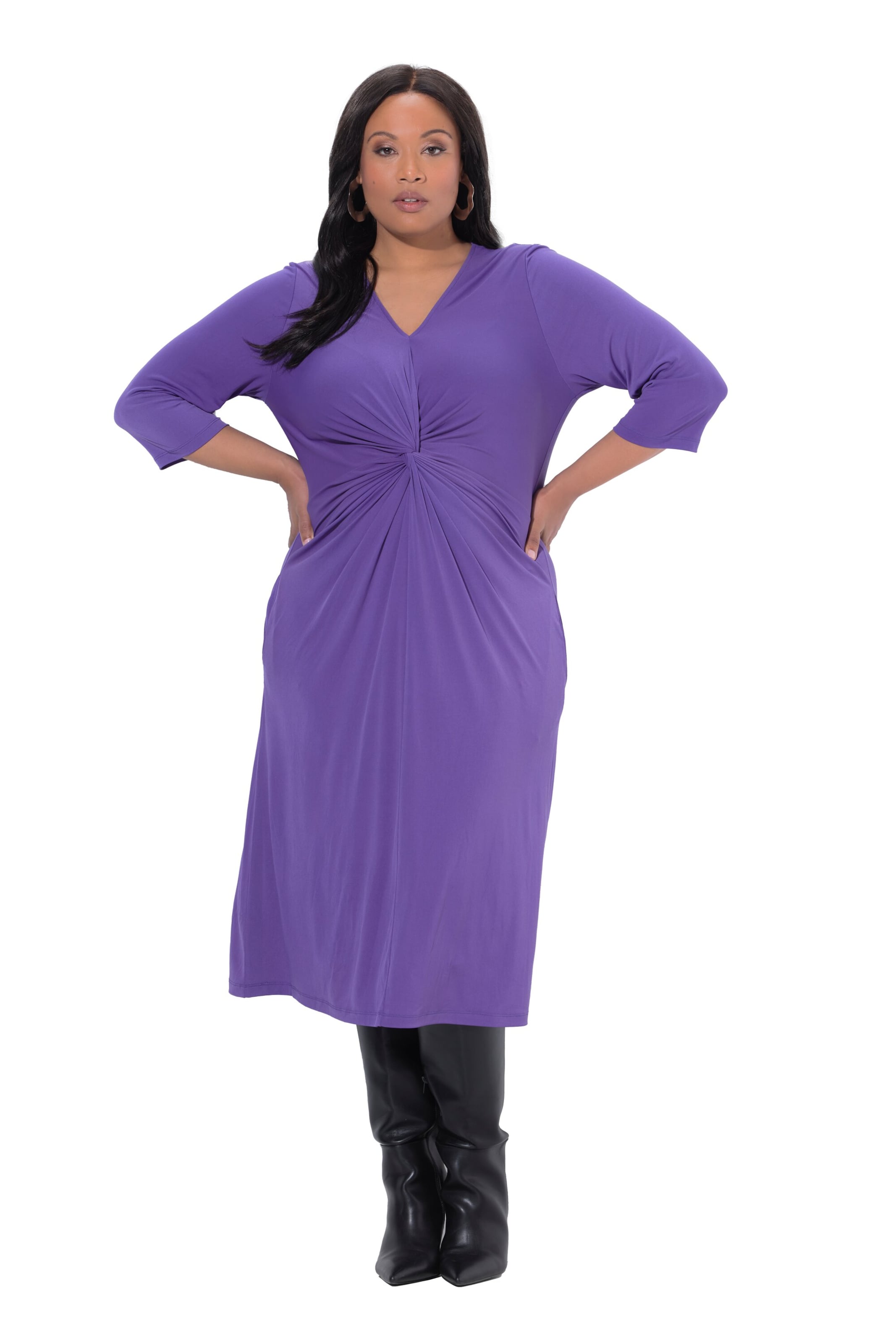 Ulla Popken Jurk in Lila: voorkant