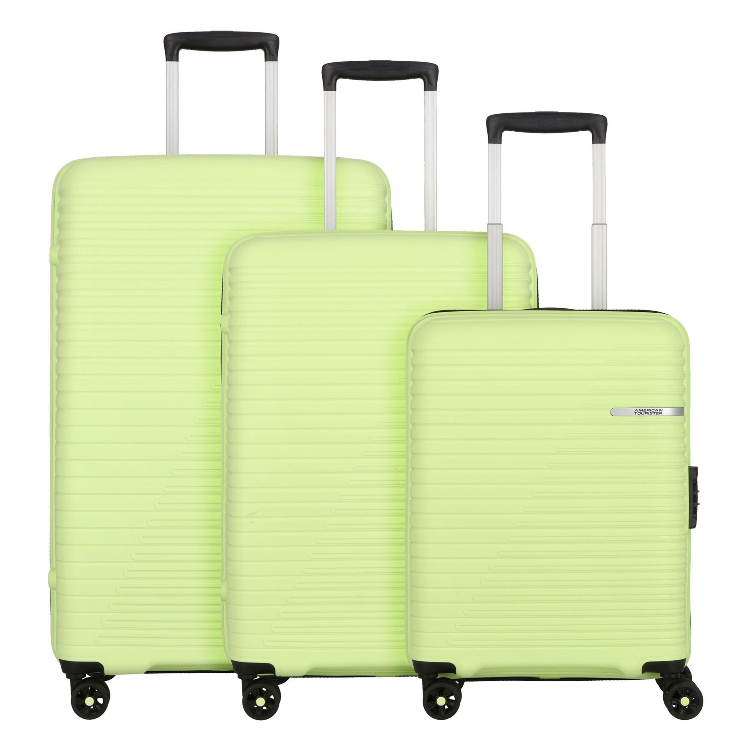 American Tourister Suitcase set 'Liftoff' in Green: front