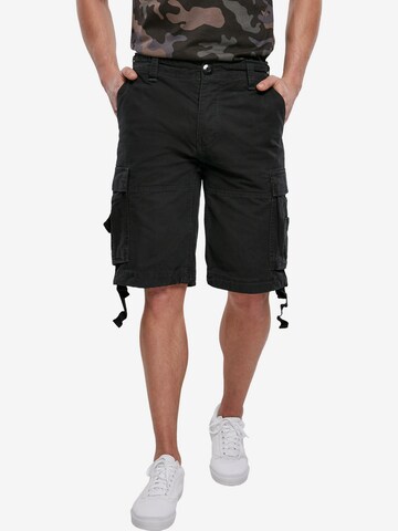 Brandit Regular Cargo Pants in Black: front