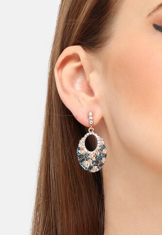 Boucles d'oreilles ' Essie ' SOHI en bleu : devant