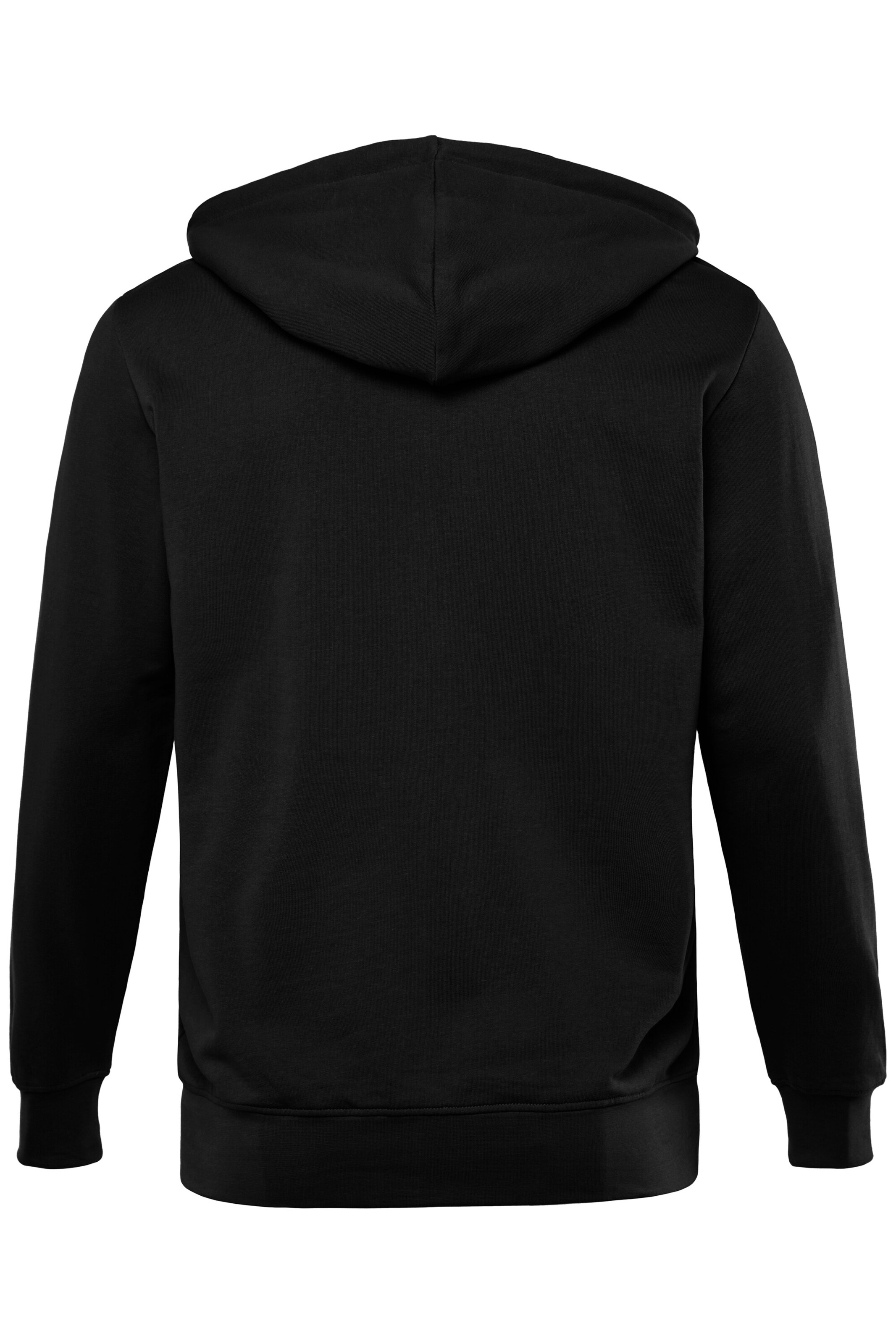 Men Plus Sweatjacke in Schwarz