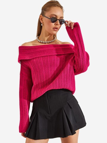 Bianco Lucci Pullover in Pink