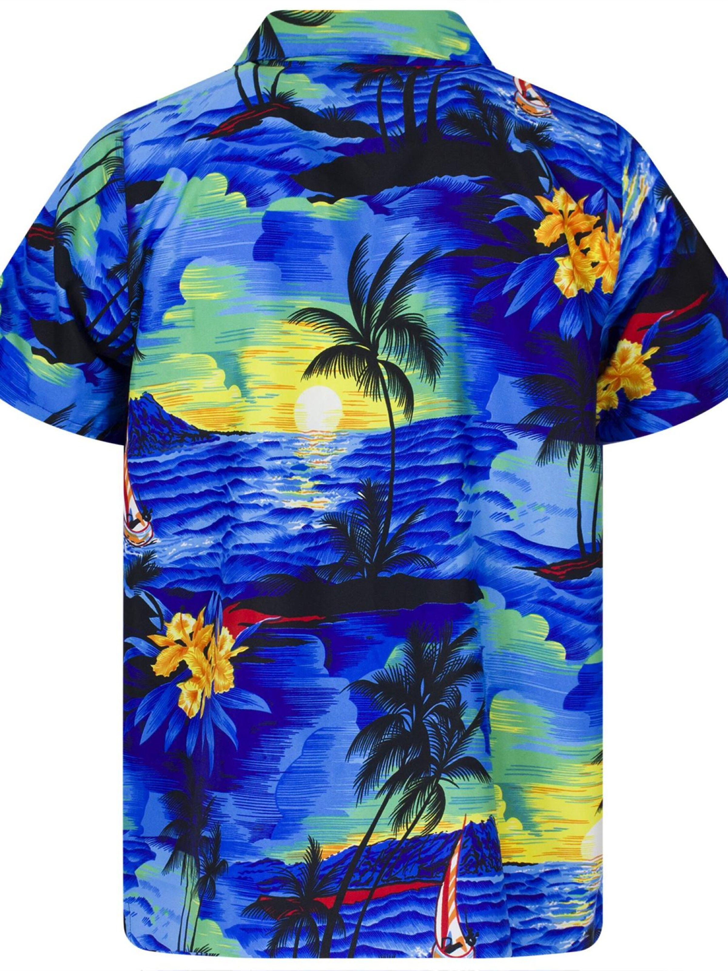 King Kameha Shirt 'Surf' in Blue