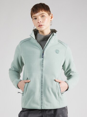 Soccx Fleece jas 'Rock The Boat' in Groen: voorkant