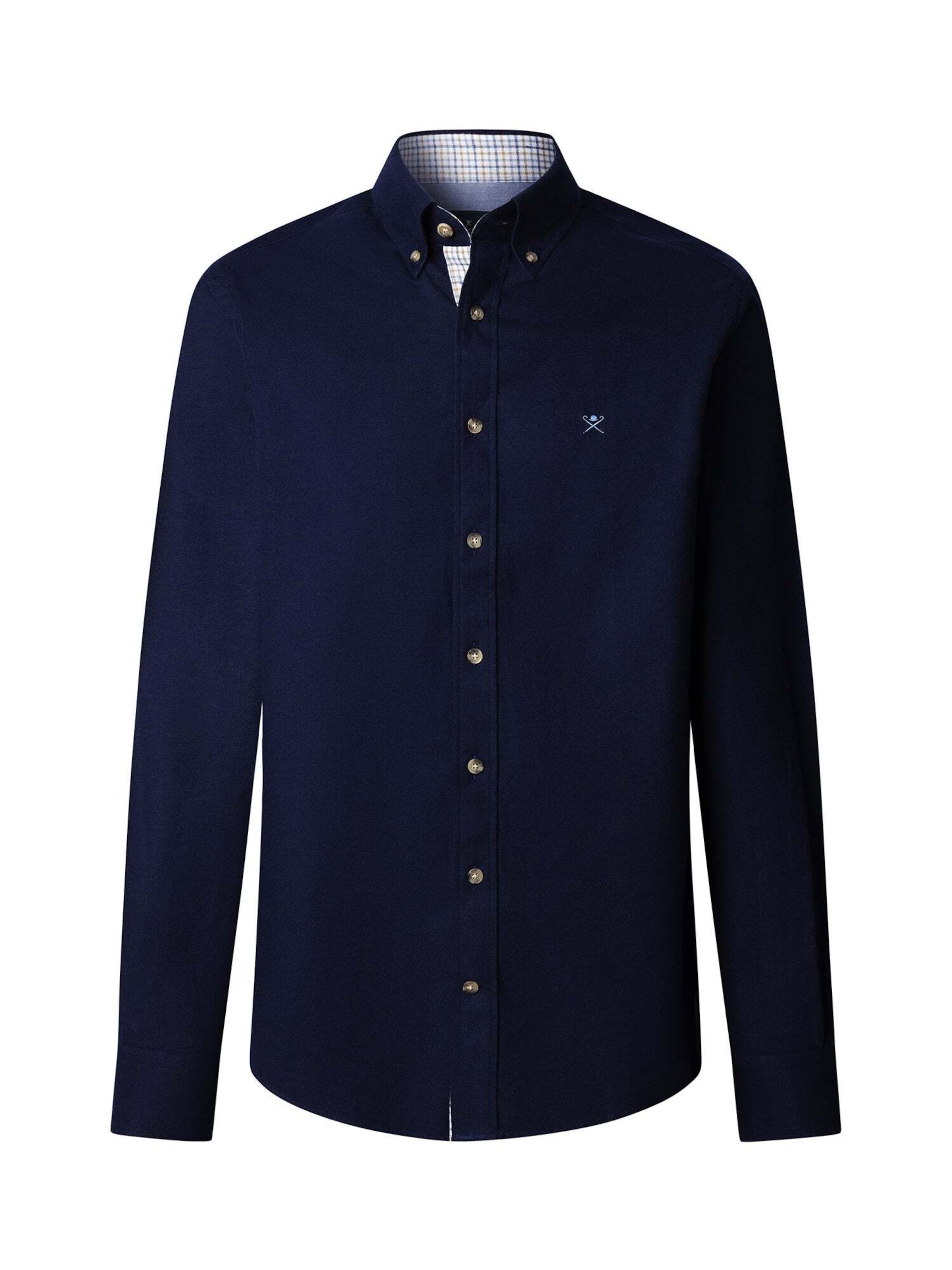 Coupe slim Chemise Hackett London en bleu : devant