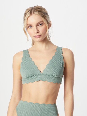 Hunkemöller - Triangular Top de biquíni em verde: frente