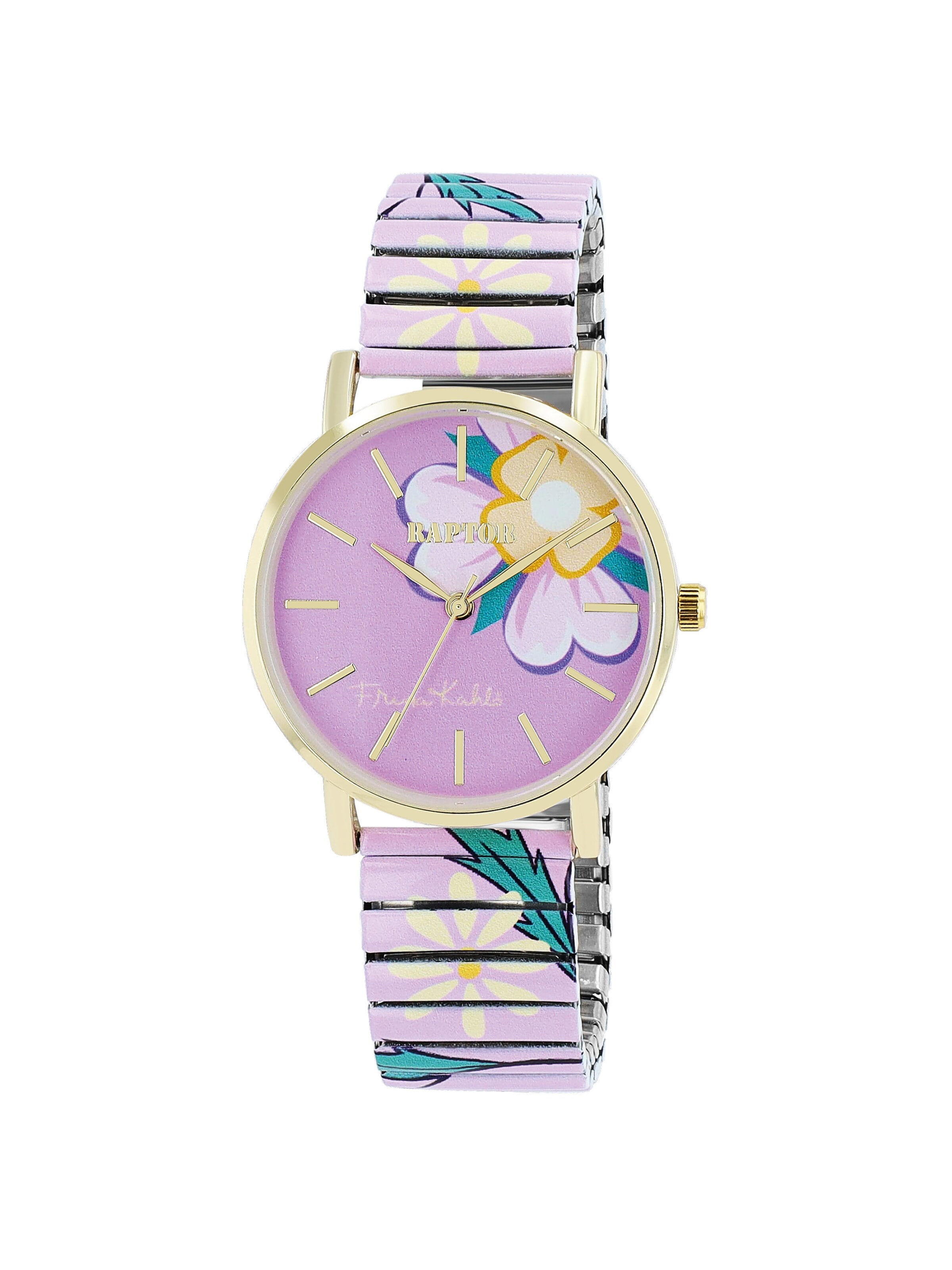 Raptor Analog Watch 'Frida Kahlo Edition, Mineralglas' in Purple