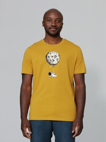 Watapparel Shirt 'Funny Spaceman' in Yellow: front