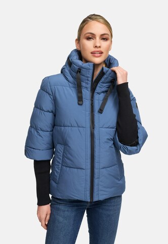 NAVAHOO Winterjacke 'Lotusherz XIV' in Blau: Vorderseite