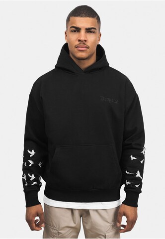 Dropsize Sweatshirt 'Flying Pigeon' in Schwarz: predná strana