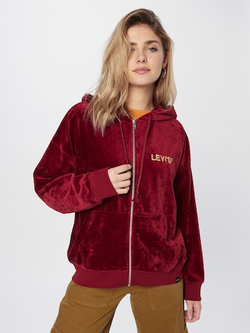 LEVI'S ® Collegetakki 'Graphic Liam Hoodie' värissä punainen: edessä