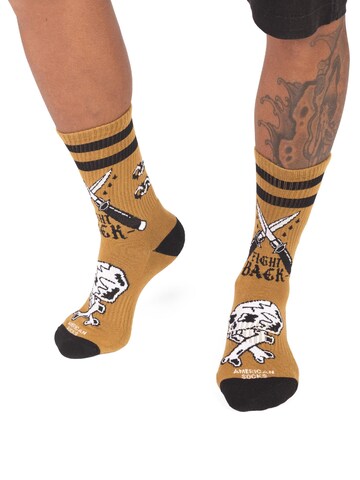 American Socks - Calcetines 'Fight Back' en marrón