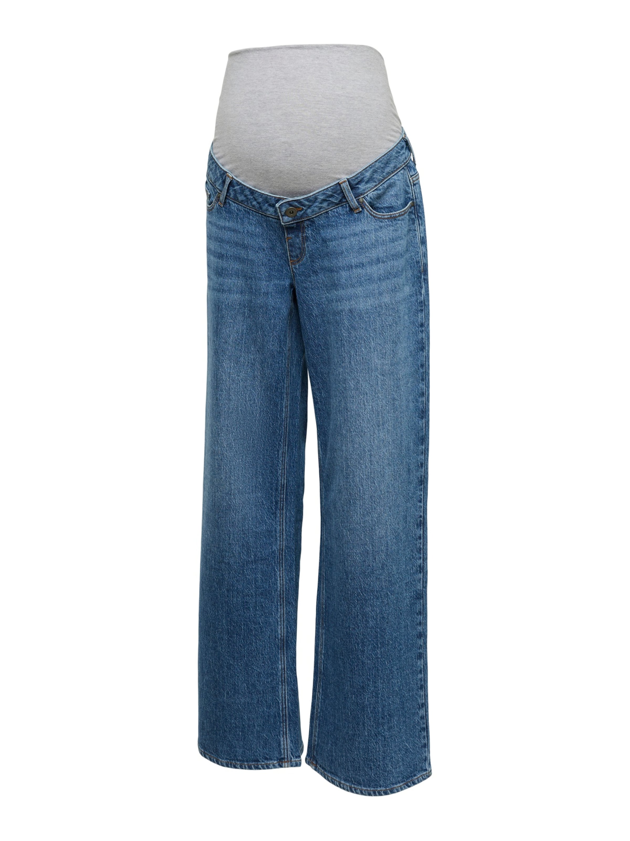 Wide leg Jeans 'MLMALAGA' di MAMALICIOUS in blu: frontale