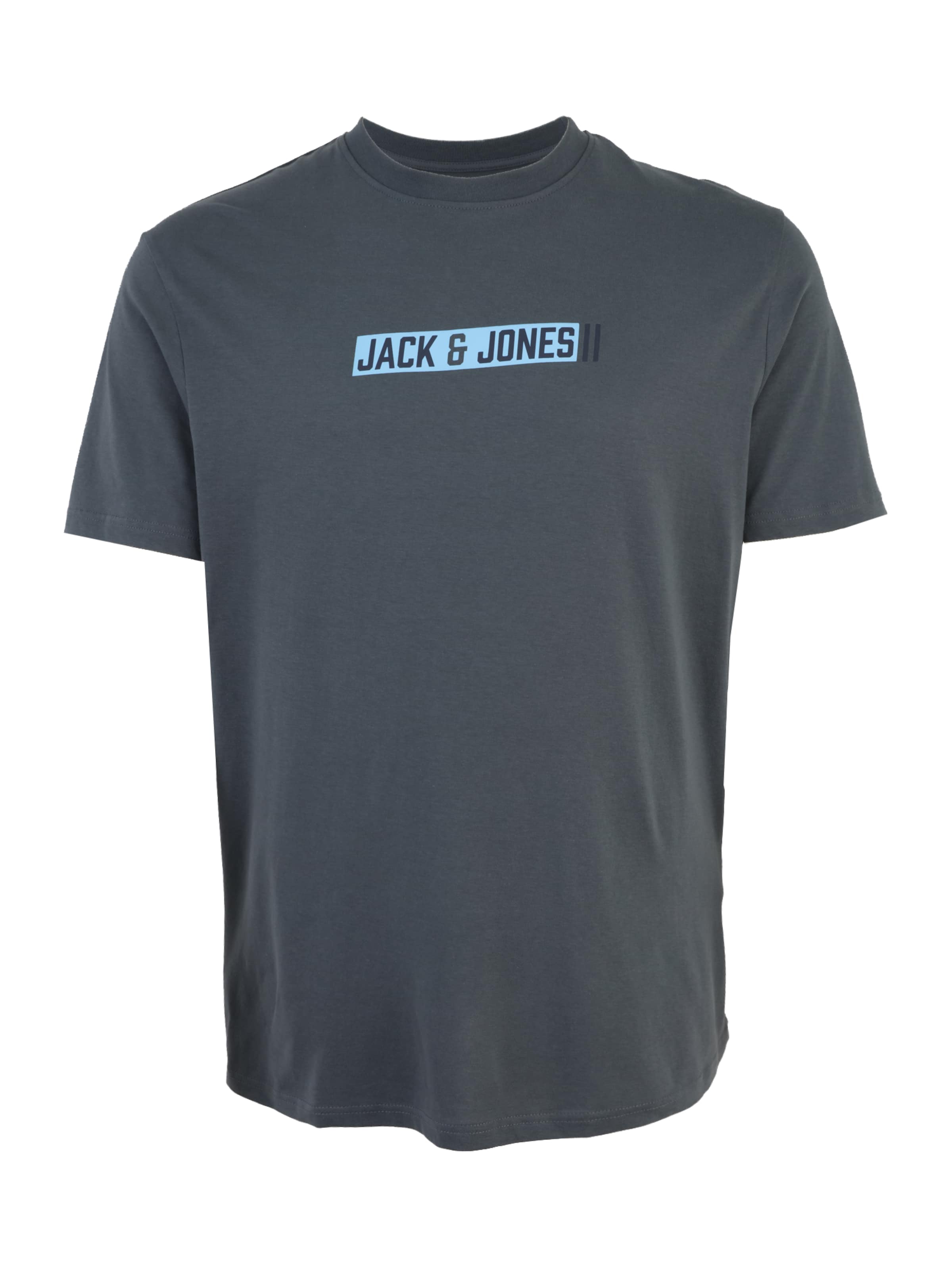 Jack & Jones Plus Футболка 'JJMUNK' в Серый: спереди