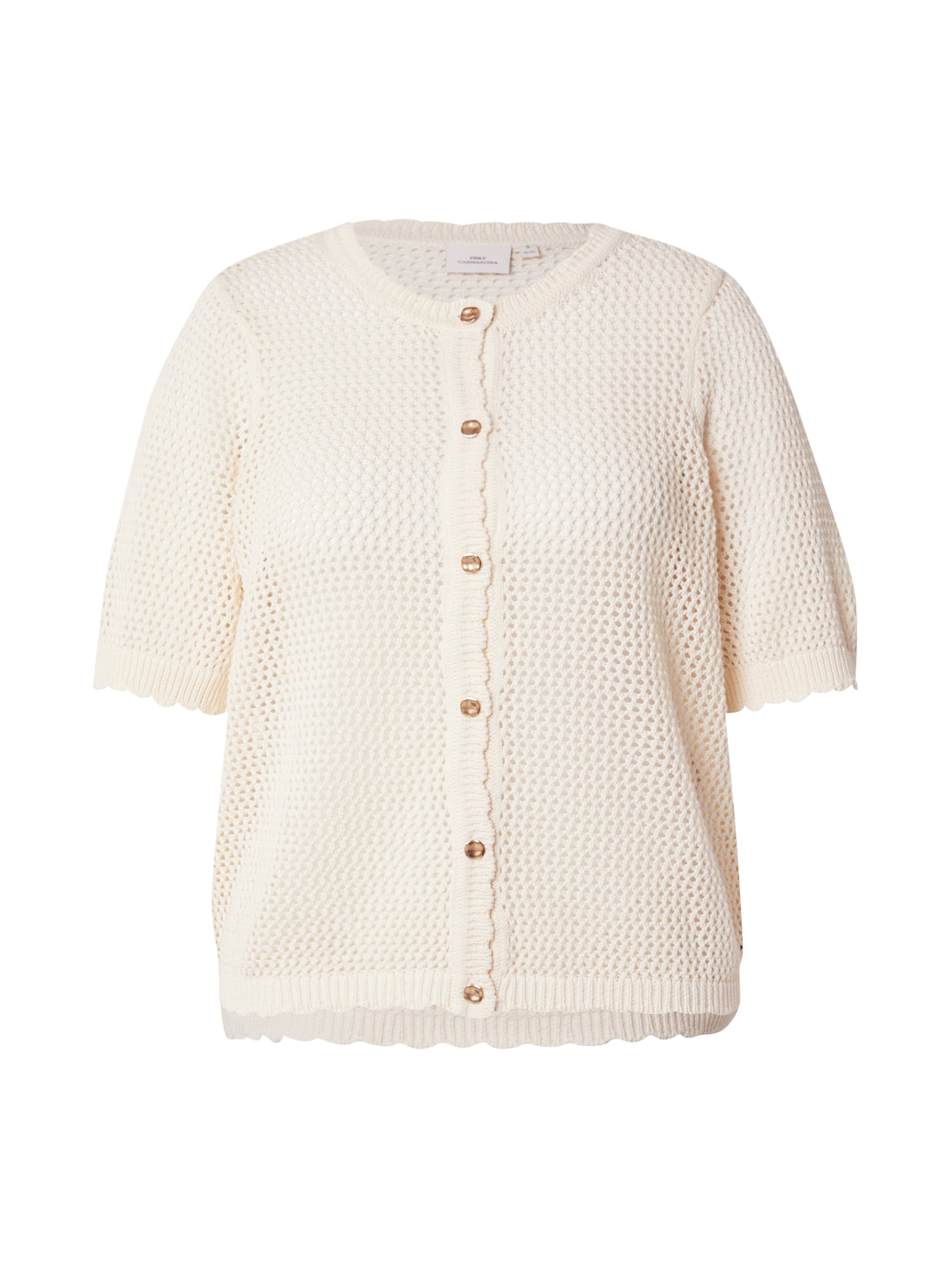 ONLY Carmakoma Πλεκτή ζακέτα 'CARPAULA' σε μπεζ: μπροστά