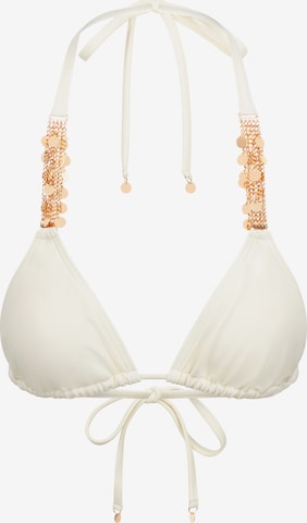 Moda Minx Bikini Top in White: front