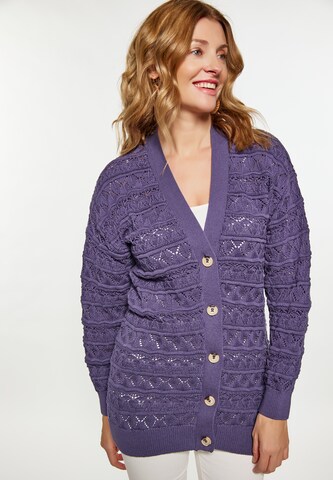 usha FESTIVAL Knit Cardigan in Purple: front