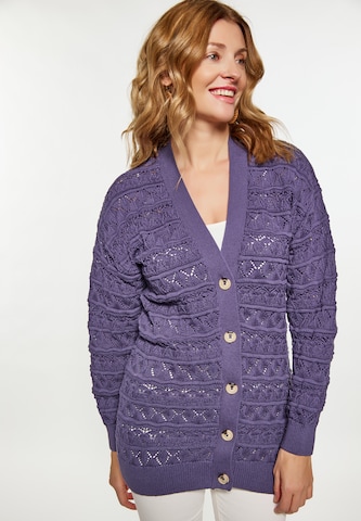 usha FESTIVAL Knit Cardigan in Purple: front