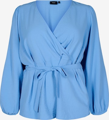 Camicia da donna 'VRUTH' di Zizzi in blu: frontale