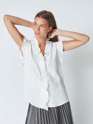 Haut 'Sueda' co'couture en blanc : devant