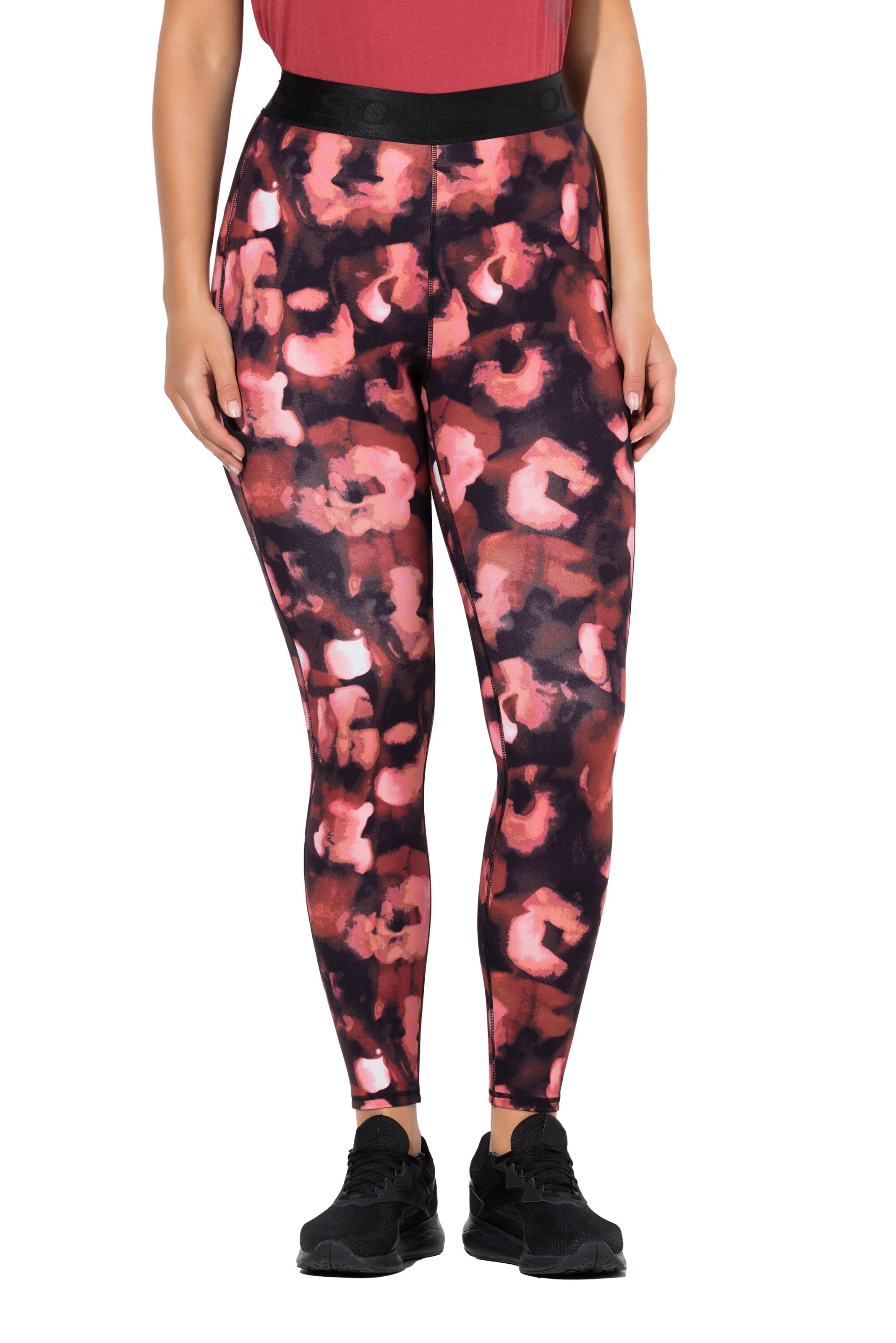 Ulla Popken Skinny Sports trousers in Red: front