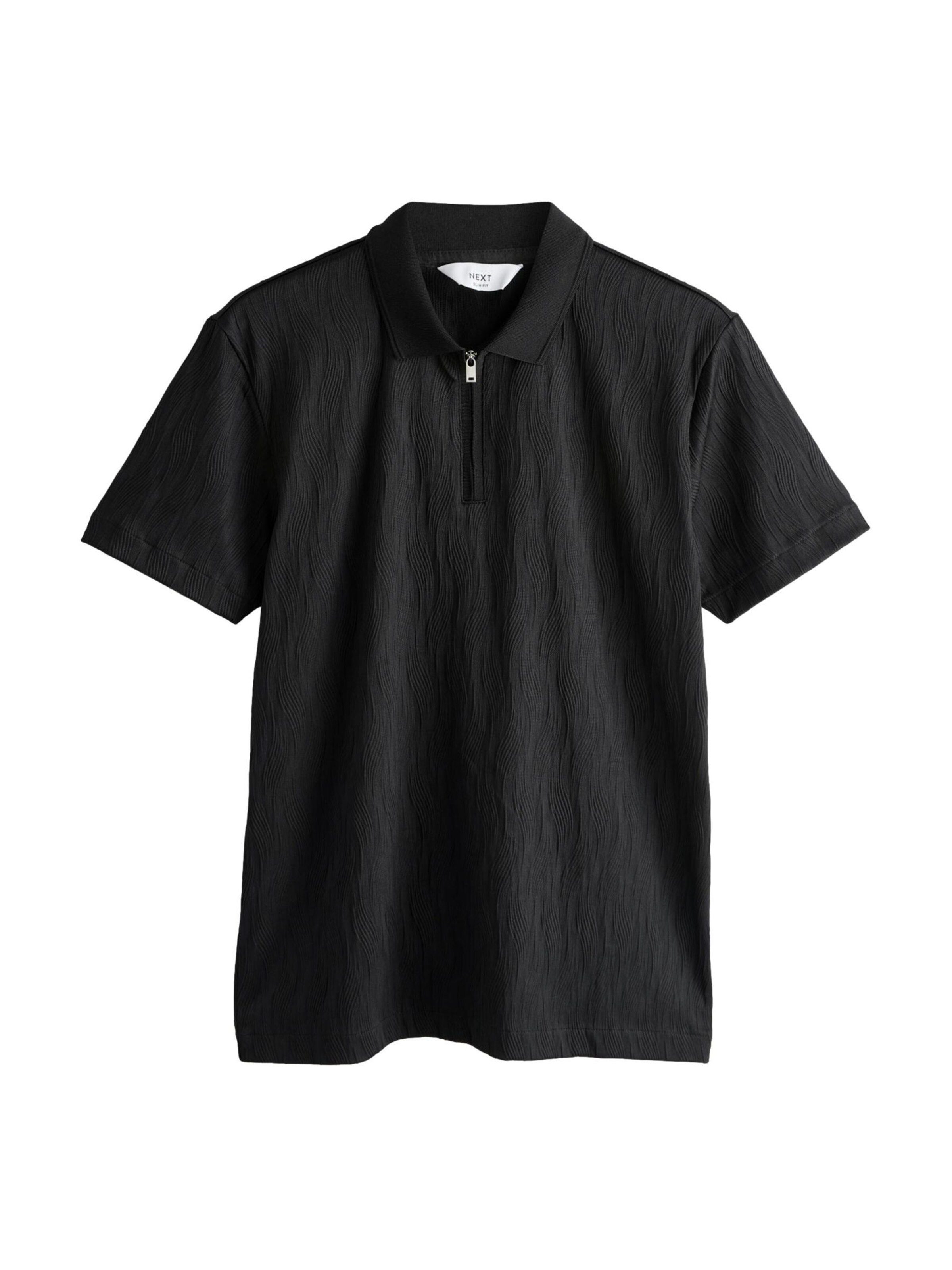 Next Poloshirt in Schwarz: Vorderseite