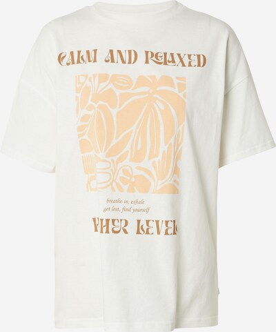 QS T-shirt en marron / orange / blanc, Vue avec produit