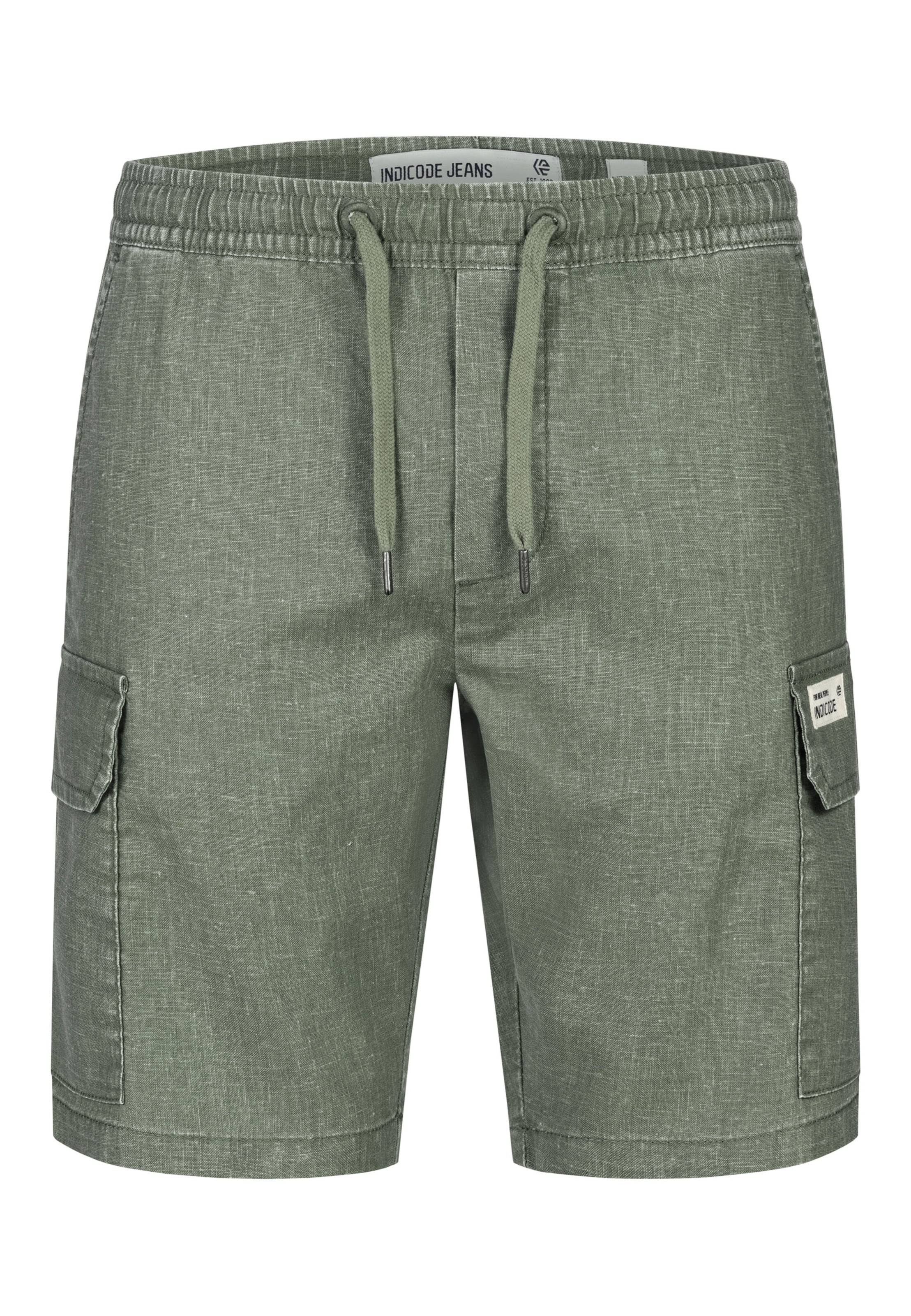 INDICODE JEANS Chino trousers ' INCorry ' in Green: front