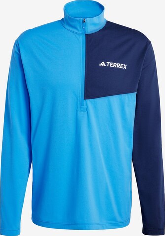 T-Shirt fonctionnel ADIDAS TERREX en bleu : devant