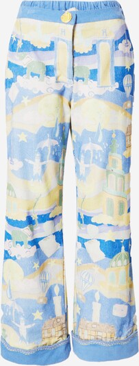 Pantaloni 'Akal' Helmstedt di colore beige / blu cielo / blu chiaro / giallo chiaro, Visualizzazione prodotti