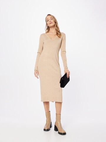 ESPRIT Gebreide jurk in Beige