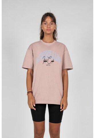 MJ Gonzales Oversized Shirt 'International x Heavy' in Pink: front