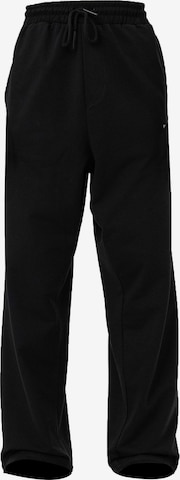 VAMOS CLO Широка кройка Панталон в черно: отпред