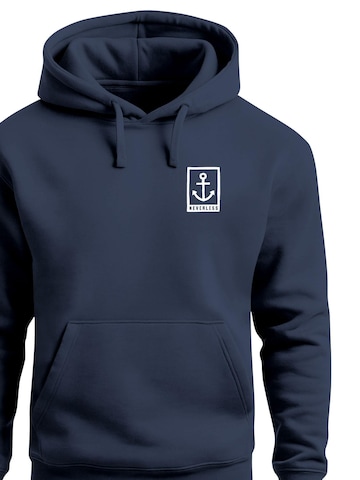 Neverless Sweatshirt 'Anker Badge' in Blue