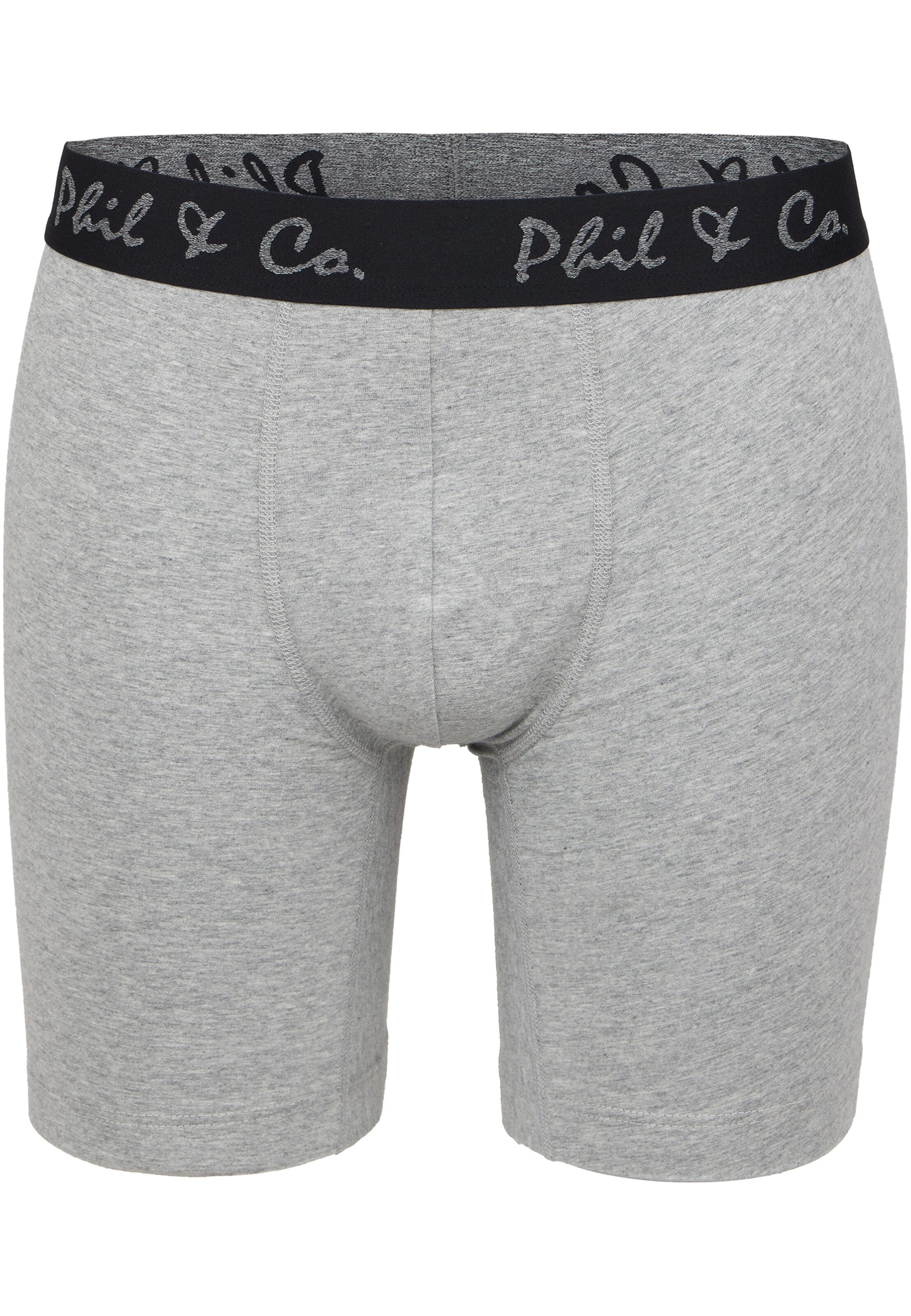 Phil & Co. Berlin Boxer shorts ' Long Boxer ' in Grey