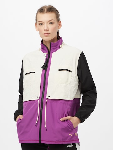 PUMA Športna jakna | vijolična barva: sprednja stran