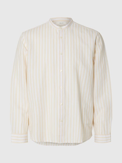 SELECTED Chemise 'SLHClay' en jaune clair / blanc, Vue avec produit