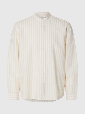 Coupe regular Chemise 'SLHClay' SELECTED en jaune