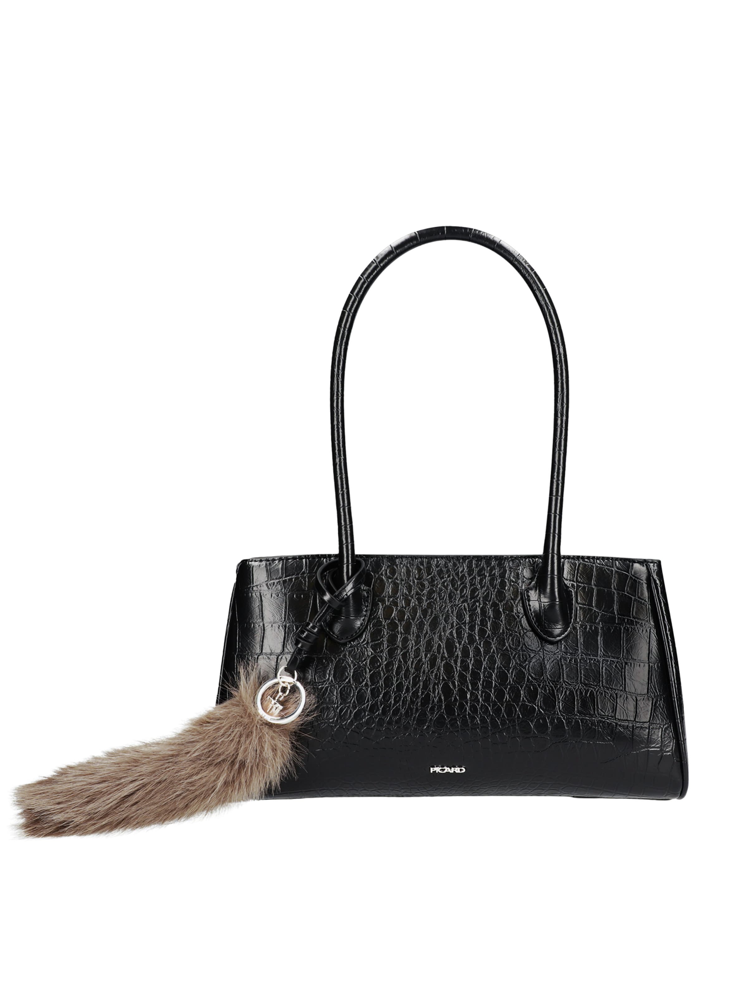 Picard Schultertasche 'Soho' in Schwarz: Vorderseite