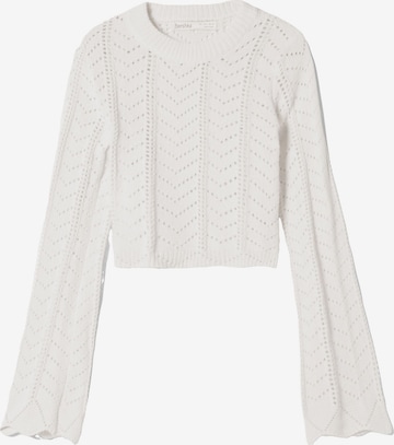 Bershka Sweater in Beige: front